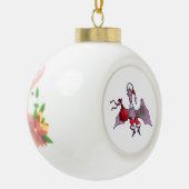 Santa Bat keramische kerstbal ornament (Links)