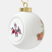 Santa Bat keramische kerstbal ornament (Rechts)