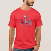 Santa Bat mannen rood T-shirt (Voorkant)