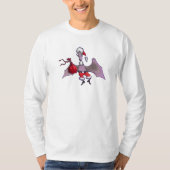 Santa Bat mannen wit T-shirt met lange mouwen (Voorkant)