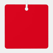 Santa Bat vierkante metalen ornament (Achterkant)