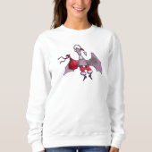 Santa Bat vrouwen wit sweatshirt (Voorkant)