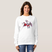 Santa Bat vrouwen wit sweatshirt (Voorkant volledig)