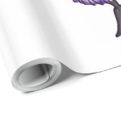 Santa Bat wit glanzend inpakpapier groot (Rol Hoek)