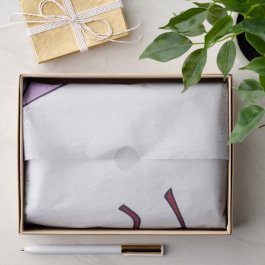 Santa Bat wit tissuepapier groot (Geschenk)