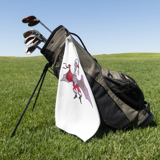 Santa Bat witte golfhanddoek (Groen)