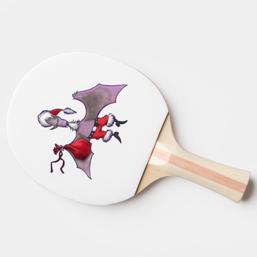 Santa Bat witte ping pong peddel Tafeltennisbatje (Zijkant)