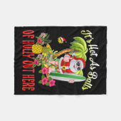 Santa Beach heet als van Holly Funny Kerstmis in j Fleece Deken (Voorkant (Horizontaal))