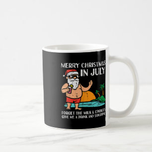 Santa Beach Kerstmis Gelukkig Kerstmis in Juli Ver Koffiemok