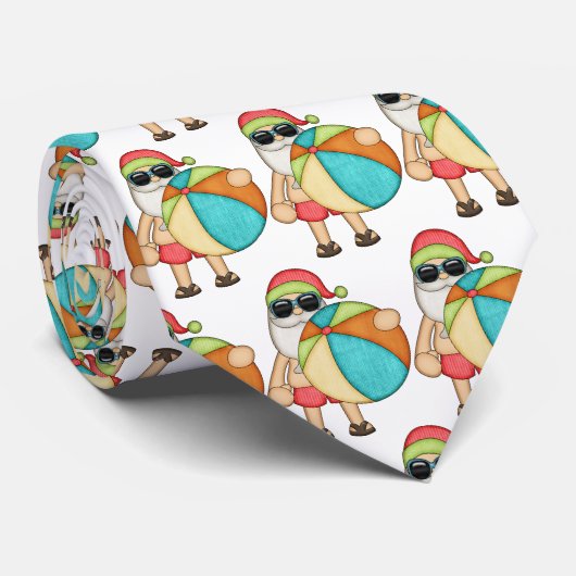 "Santa Beach kerstStropdas Stropdas (Opgerold)