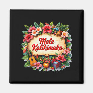 Santa Beach Mele Kalikimaka Hawaïaanse Staart Fees Magneet