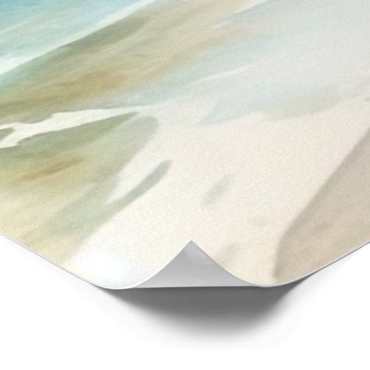 Santa Beach met Kerstmis in juli Poster (Hoek)