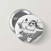 Santa Beach Time-knop Ronde Button 5,7 Cm (Voorkant /achterkant)