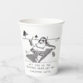 Santa Beach Time paper cups Papieren Bekers (Voorkant)