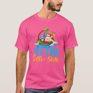 Santa Beach Vakantie Dit Het Zee Zon Kerst In T-shirt