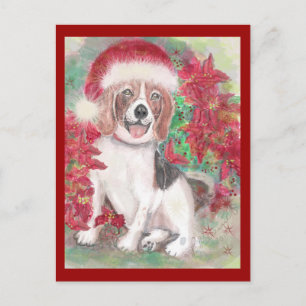 Santa Beagle Christmas Card Feestdagenkaart