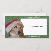 Santa Beagle Kaart voor kerstmis (Voorkant)