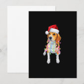 Santa Beagle Kerstlichten Kersthondliefhebber  Kaart (Voorkant / Achterkant)