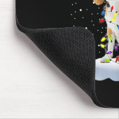 Santa Beagle Kerstmis Light Snownepdog mam X-ma Muismat (Hoek)