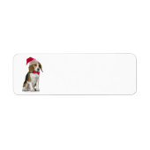 Santa Beagle Retouradreslabel Etiket (Voorkant)