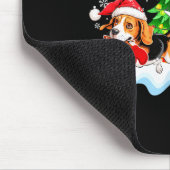Santa Beagle Snowman Running Friends Christmas Own Muismat (Hoek)
