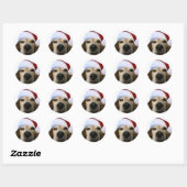 Santa Beagle Sticker (Vel)