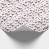 Santa Beagles die papier verpakt. (Hoek)