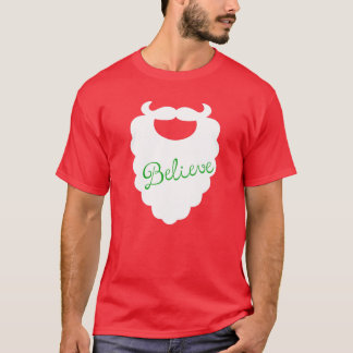 Santa Beard Holiday T-shirt Believe Holiday Design