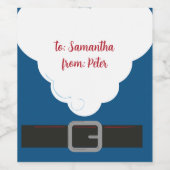 Santa Beard Hope You've Been Good - Cobalt Blue Wijn Etiket (Enkel label)