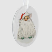 Santa Beard Mouse Ornament (voorkant)