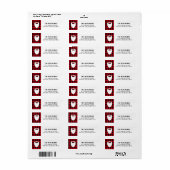 Santa Beard Red Pset Holiday Return Label (Full Sheet)