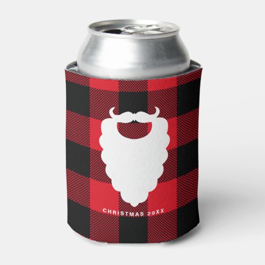 Santa Beard Red Pset Personalized Holiday Blikjeskoeler (Blikje Voorkant)