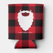 Santa Beard Red Pset Personalized Holiday Blikjeskoeler (Voorkant)