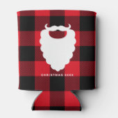 Santa Beard Red Pset Personalized Holiday Blikjeskoeler (Achterkant)