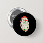 Santa Beard Skiing Christmas Ski Xmas Holiday Skii Ronde Button 5,7 Cm (Voorkant /achterkant)