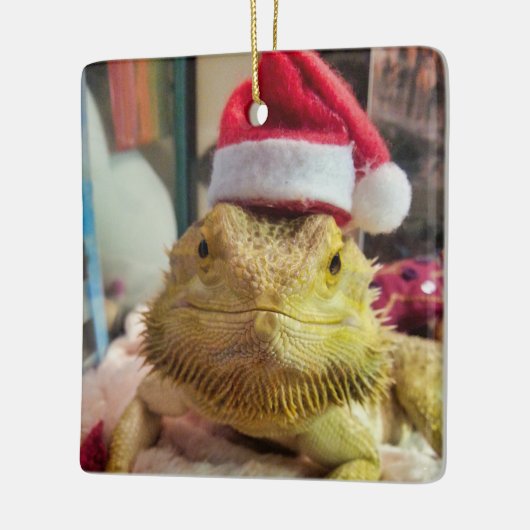 Santa Beardie Keramisch Ornament (Links)