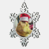 Santa Beardie Tin Sneeuwvlok Ornament (Rechts)