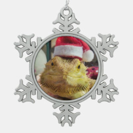 Santa Beardie Tin Sneeuwvlok Ornament