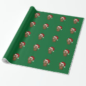 Santa Beaver Cadeaupapier (Uitgerold)