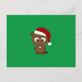 Santa Beaver Feestdagenkaart