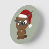 Santa Beaver Ronde Klok (Hoek)