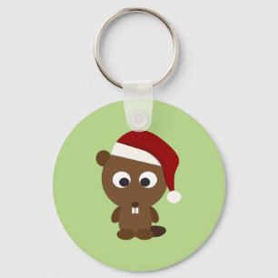 Santa Beaver Sleutelhanger
