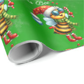 Santa Bee "Oh Christmas Bee" Cadeaupapier (Rol Hoek)