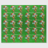 Santa Bee "Oh Christmas Bee" Cadeaupapier (Vlak)