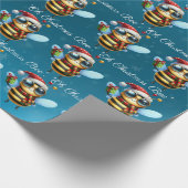 Santa Bee "Oh Christmas Bee" Cadeaupapier (Hoek)