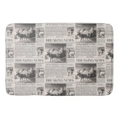 Santa Beer Breaking News Krant Kerstherten Badmat (Voorkant)