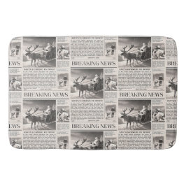 Santa Beer Breaking News Krant Kerstherten Badmat