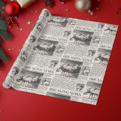 Santa Beer Breaking News Krant Kerstherten Cadeaupapier