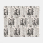 Santa Beer Breaking News Krant Kerstherten Fleece Deken (Voorkant (Horizontaal))