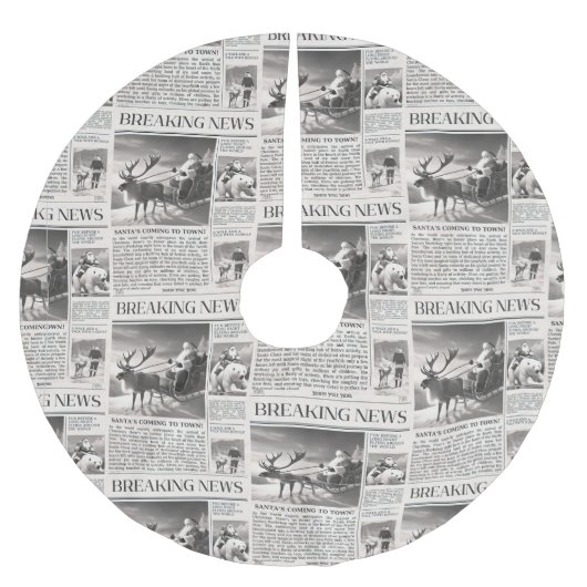 Santa Beer Breaking News Krant Kerstherten Kerstboom Rok (Voorkant)